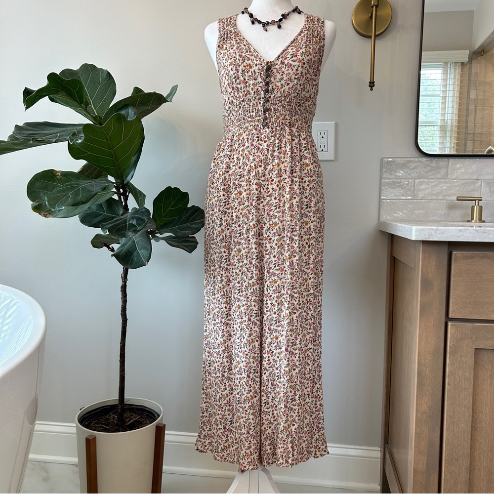 American Eagle floral pant romper.